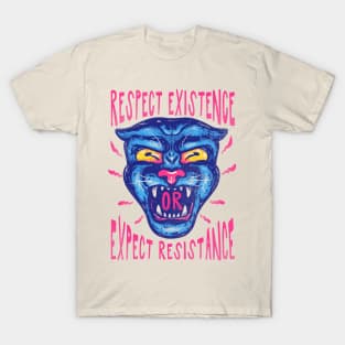 Respect Existence or Expect Resistance - Juneteenth Day Black Panther Party Slogan Quote Saying T-Shirt